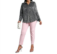Umgee - Animal Print Velvet Top - Plus