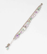 Anne Vaughan - Women's Gemstone And Glass Multistrand Bracelet