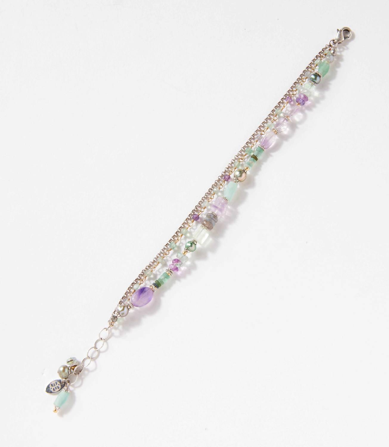 Anne Vaughan - Women's Gemstone And Glass Multistrand Bracelet
