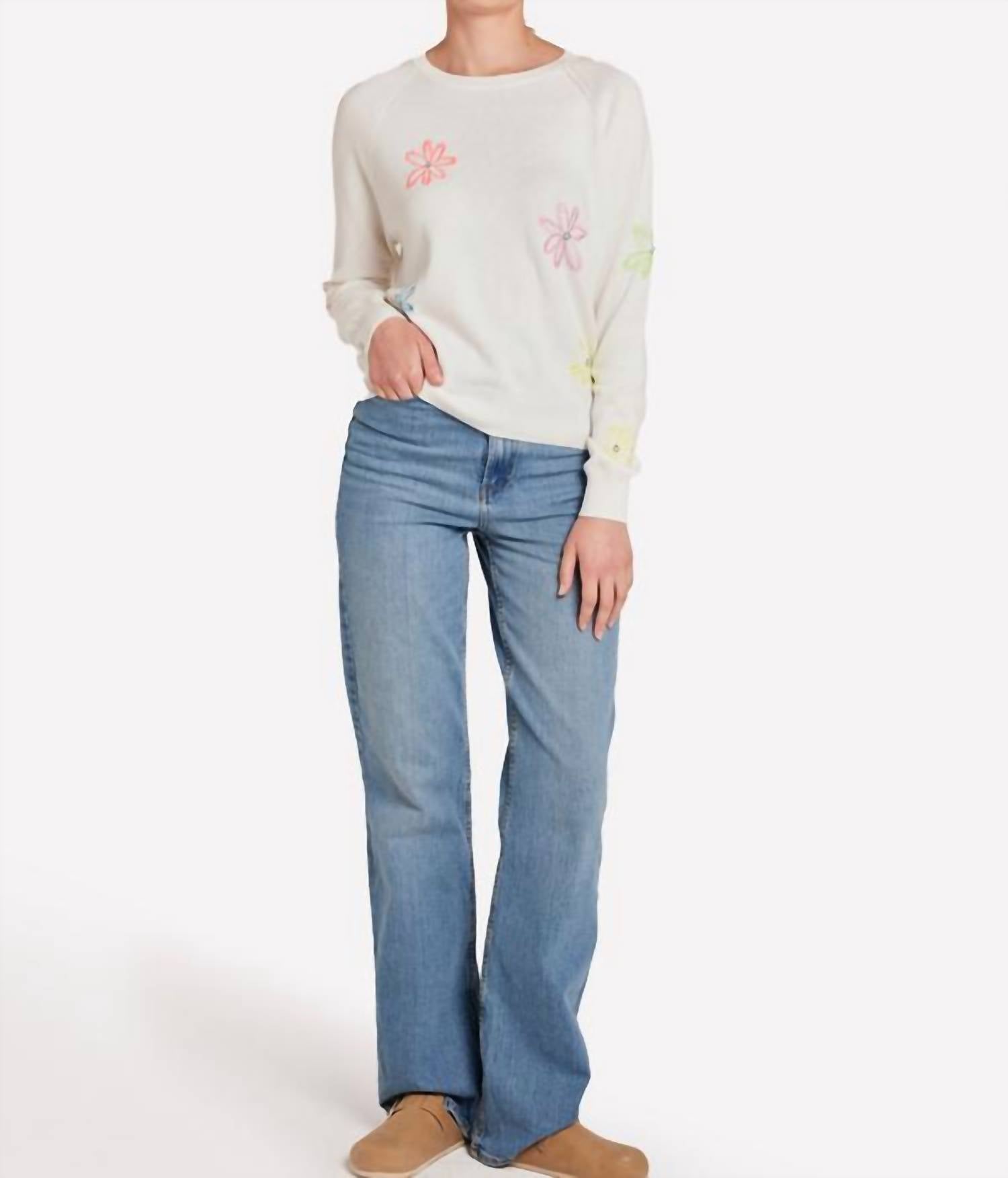 Brodie Cashmere - Floral Crew Sweater