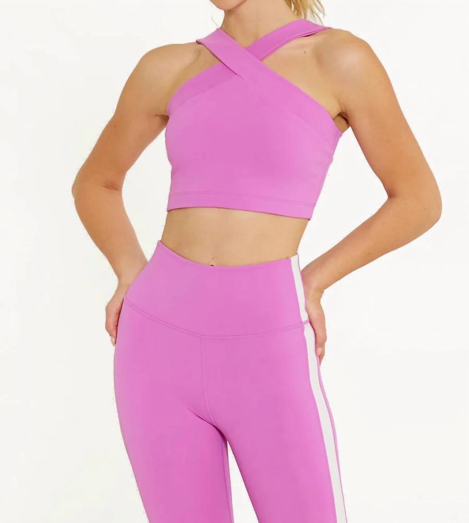 Cream Yoga - LEAH CROSS NECK BRA TOP