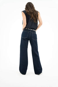ASKK NY Sullivan Straight Leg Jeans in indigo resin - women's jeans - view 4