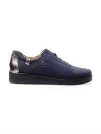 Samuel Hubbard Women's Featherlight Marin Gore-laces Shoes in navy - women's sneaker - detail view