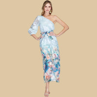 Jade - Painted Garden One Shoulder Dress