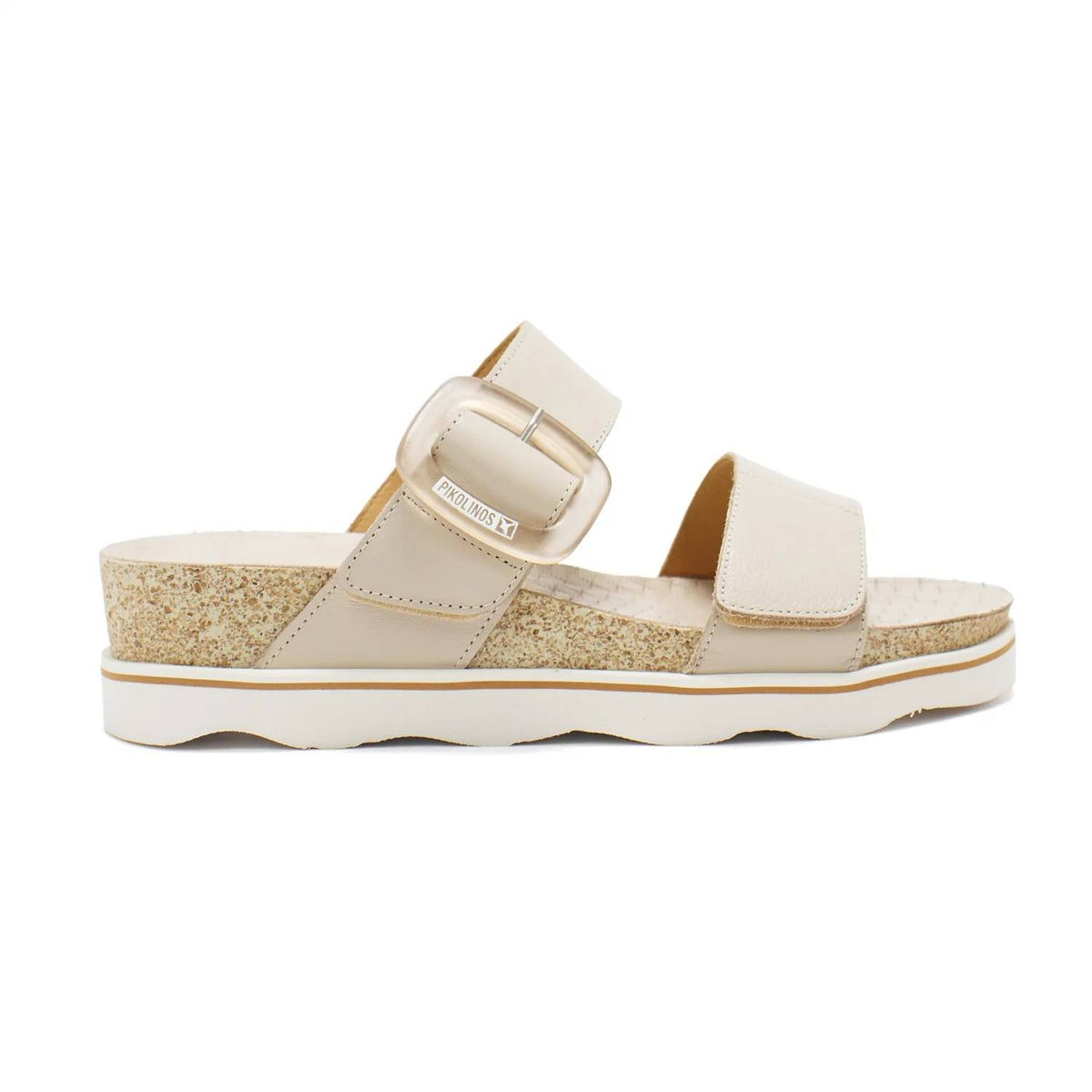 PIKOLINOS Women's Menorca Leather Wedge Sandals in marfil - women's sandal