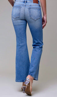 Hidden - Mid Rise Full Length Clean Stretch Bootcut Jean