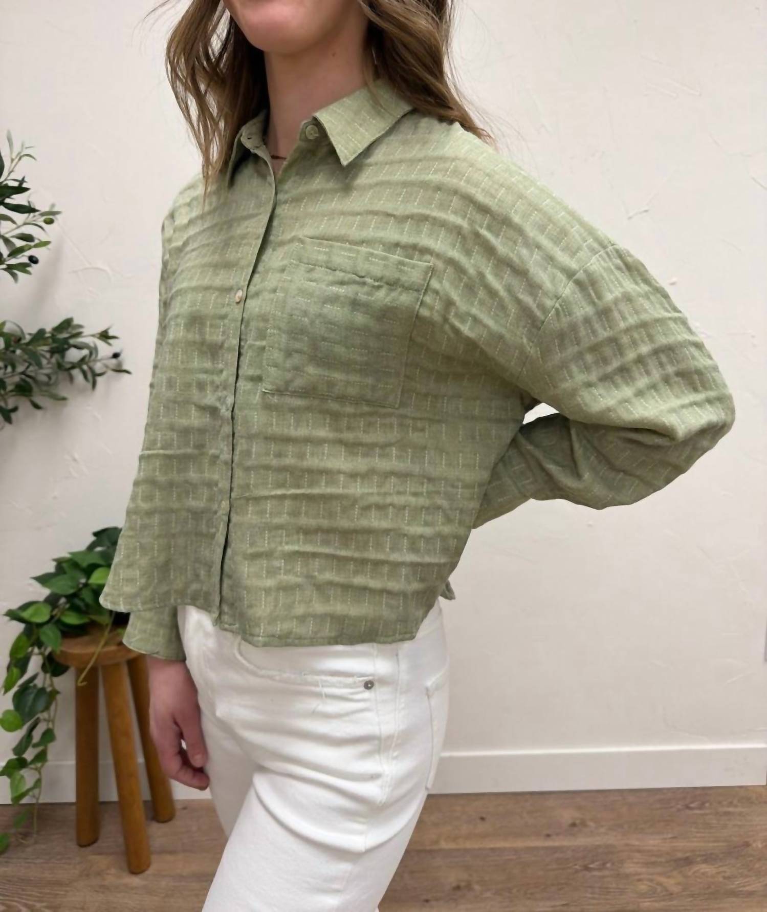 Fun 2 Fun - Drop Shoulder Button Down Shirt