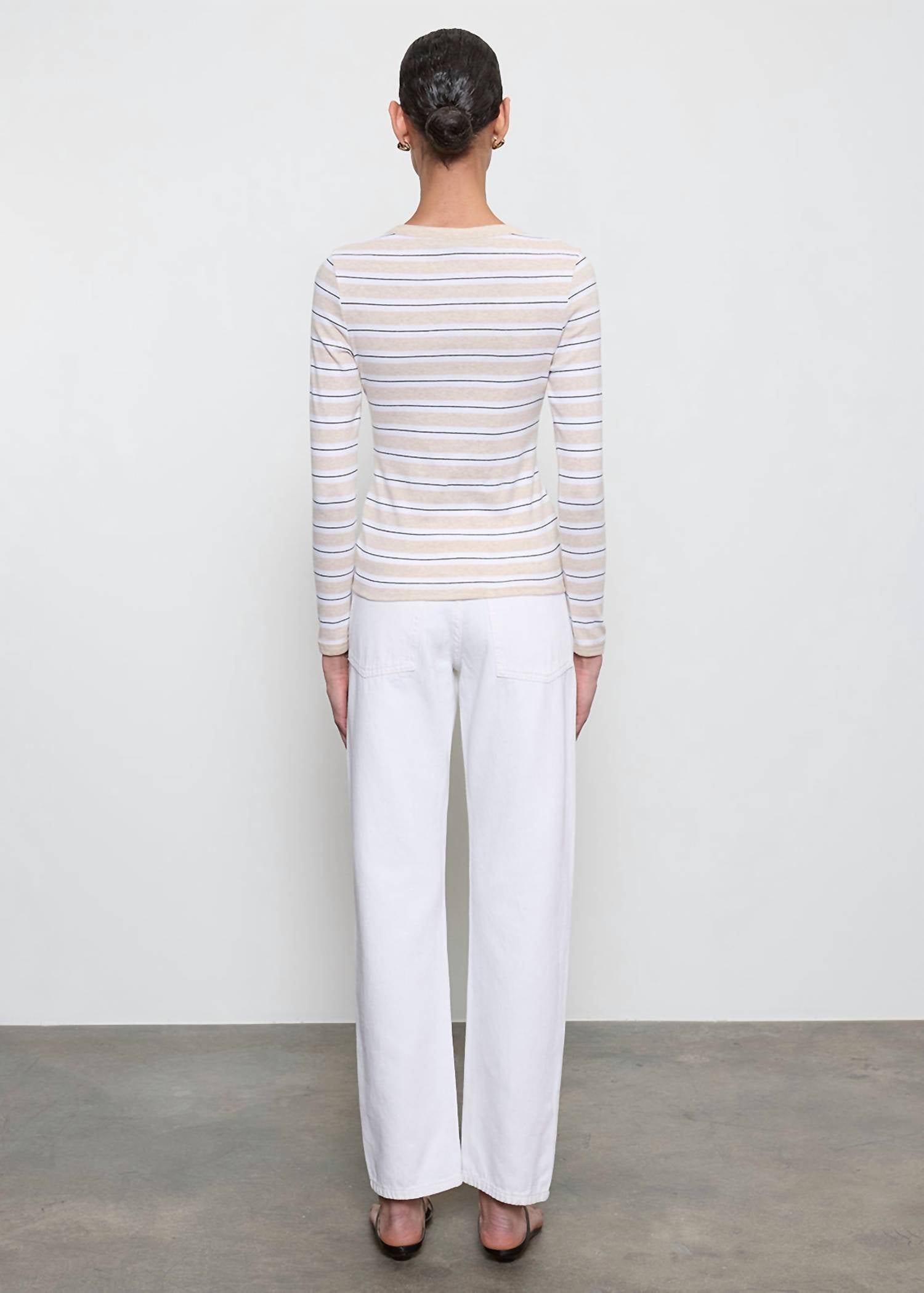 Enza Costa - Cotton Stripe Classic Long Sleeve Tee