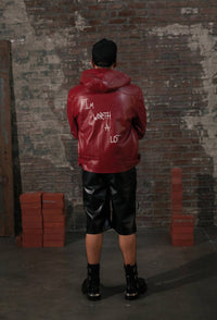 Knotwtr - I’m Worth A Lot Hooded Leather Jacket