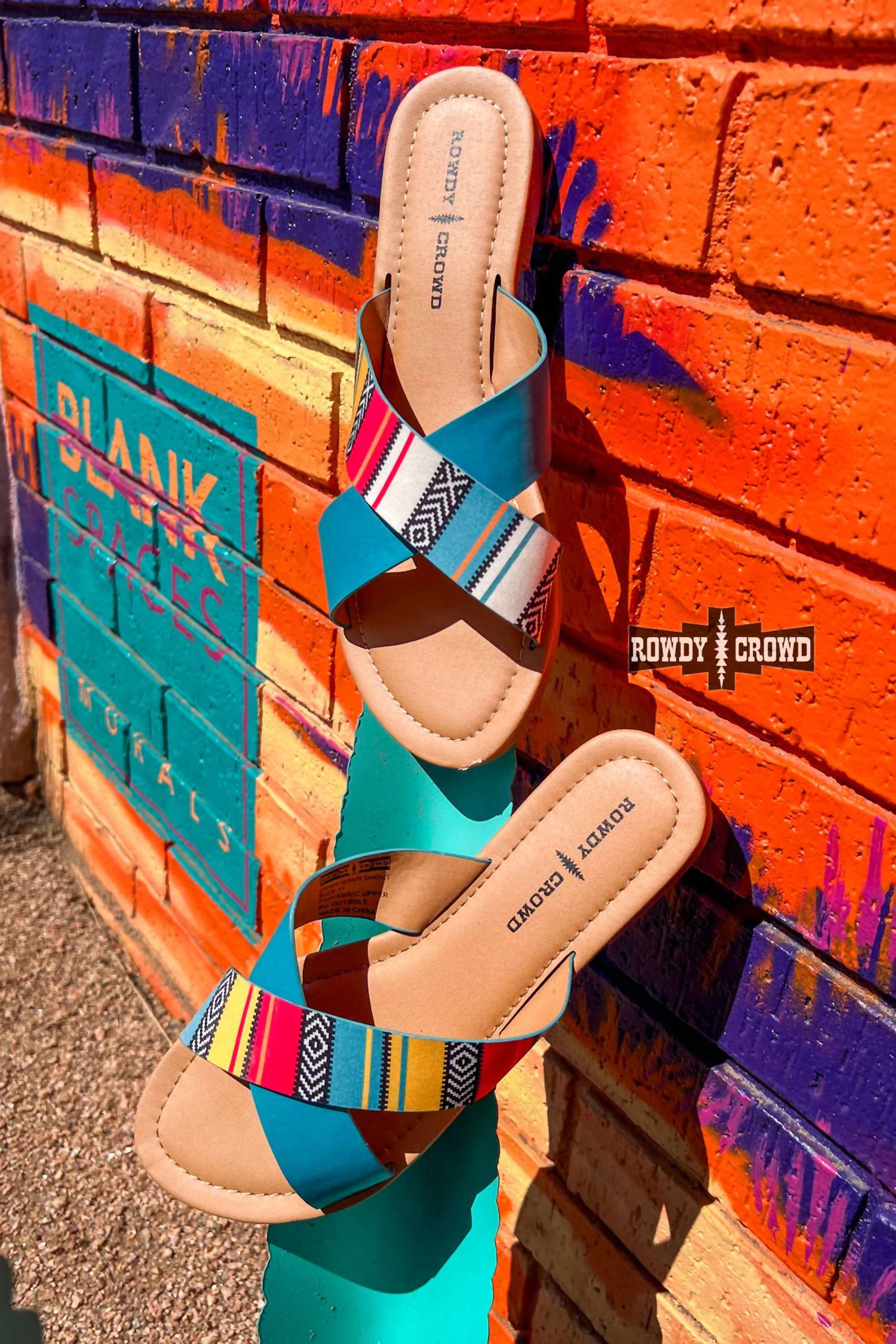 Rowdy Crowd - Women's Serape Straped Sandal