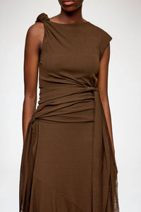 Ganni - Long Marl Mesh Dress