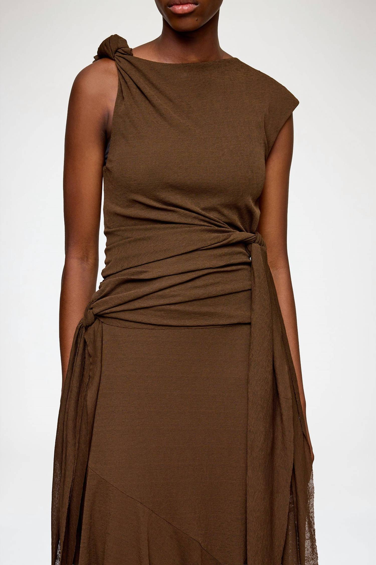 Ganni - Long Marl Mesh Dress