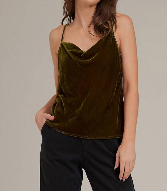 Velvet Cowl Neck Camisole