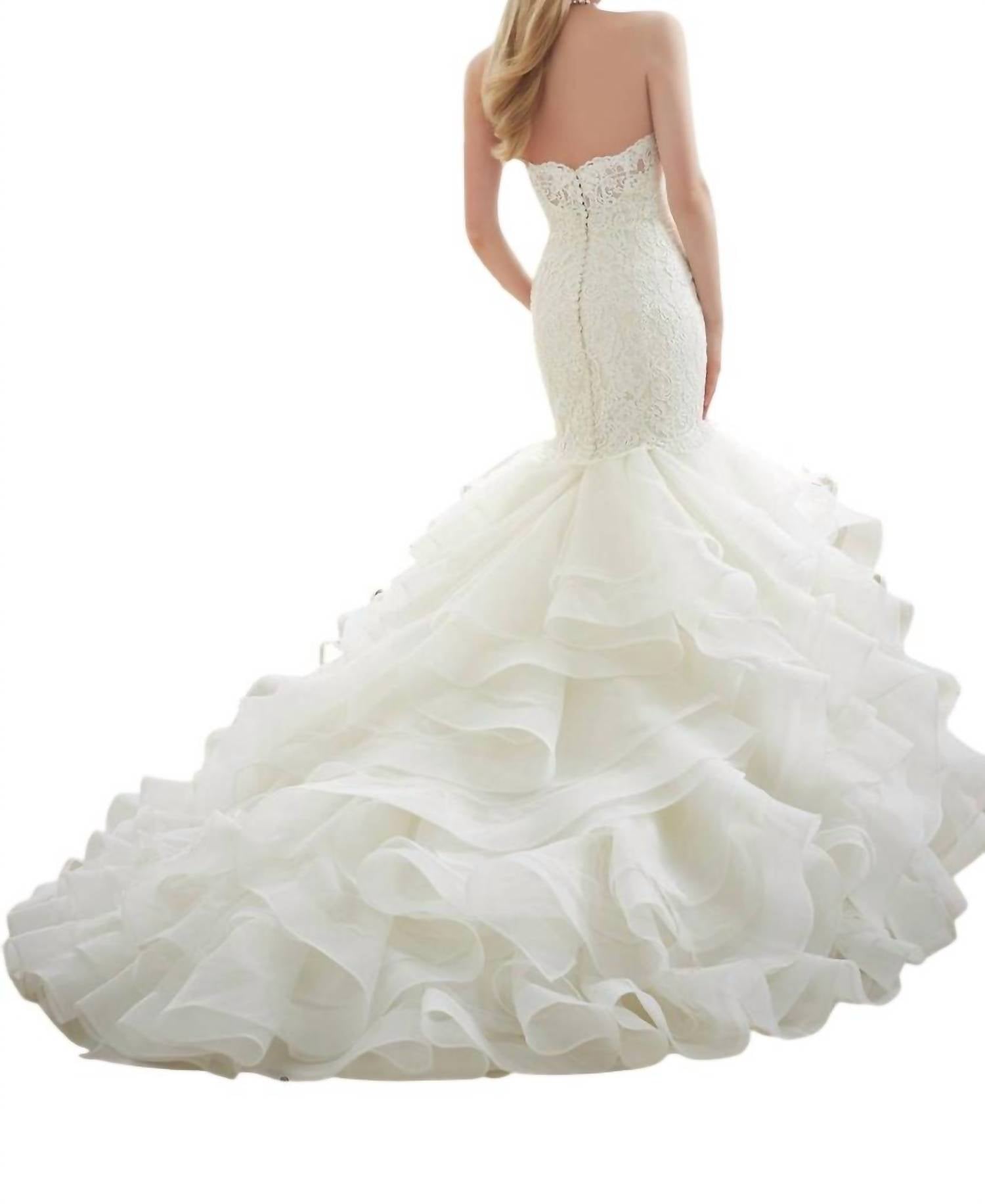 Morilee - Alencon Lace Flounced Dress