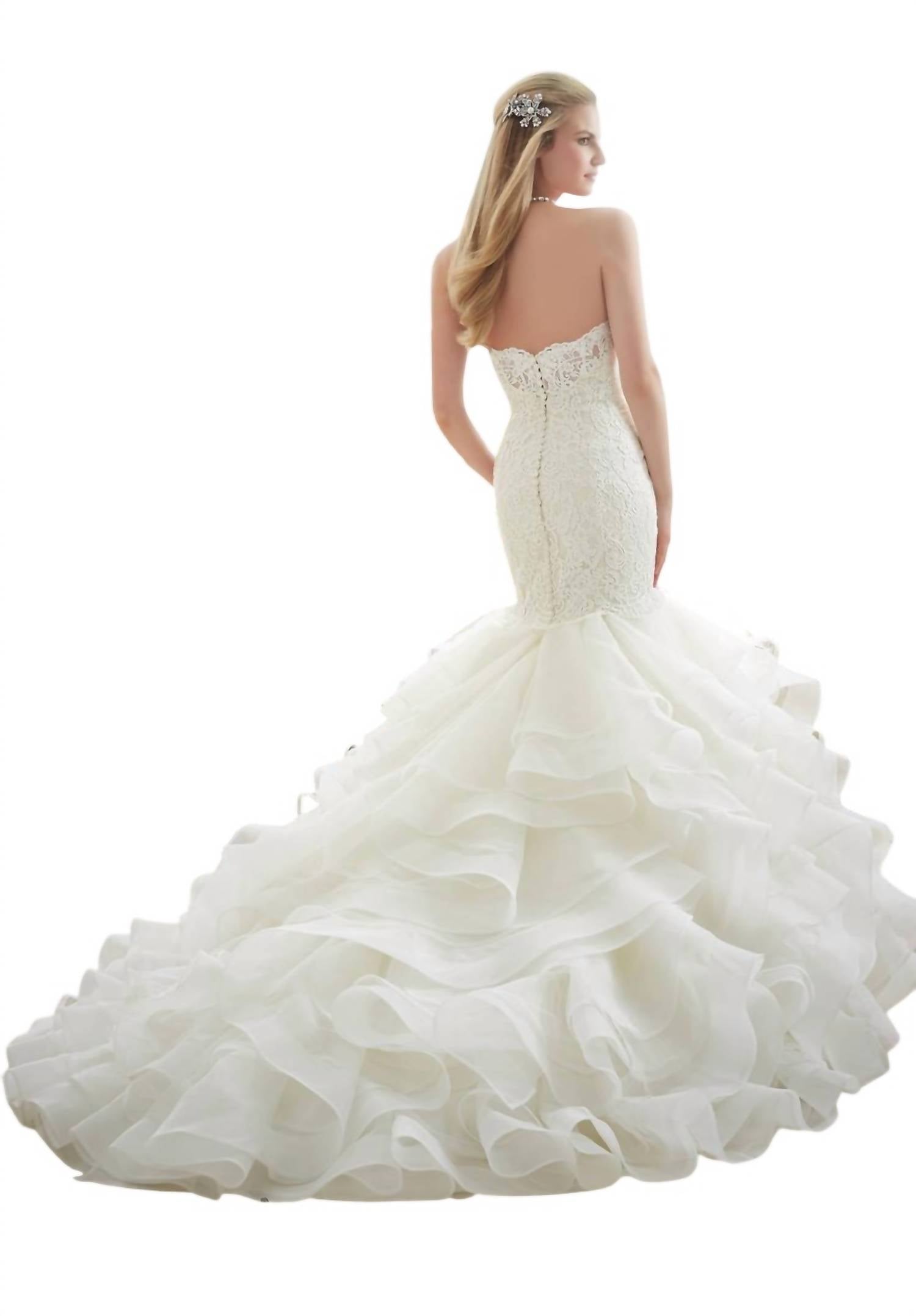 Morilee - Alencon Lace Flounced Dress