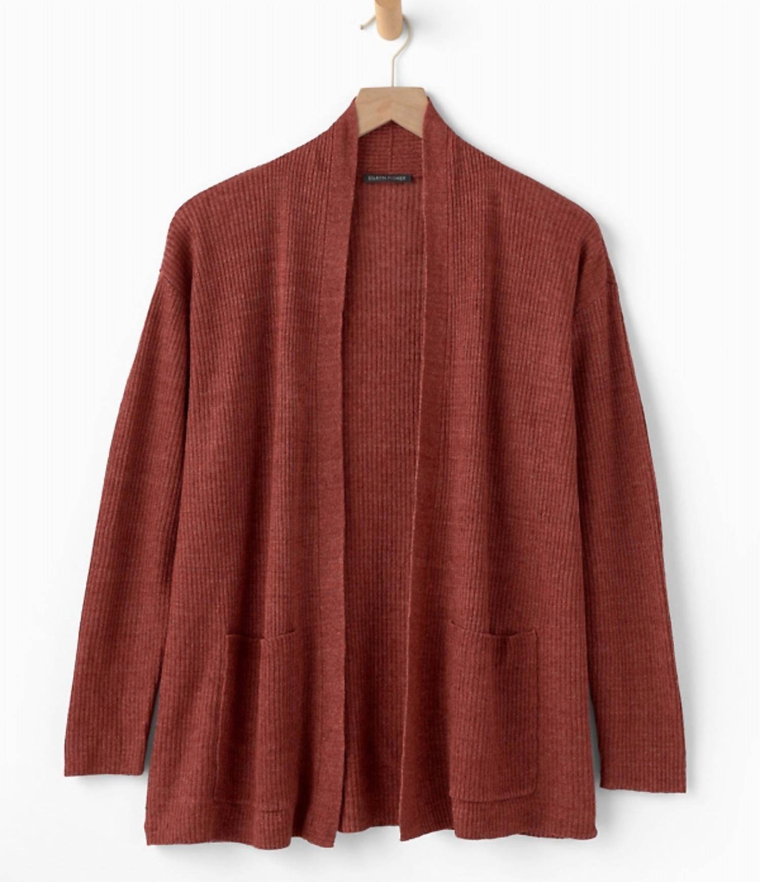 Eileen Fisher - Organic Linen Ribbed Open Cardigan