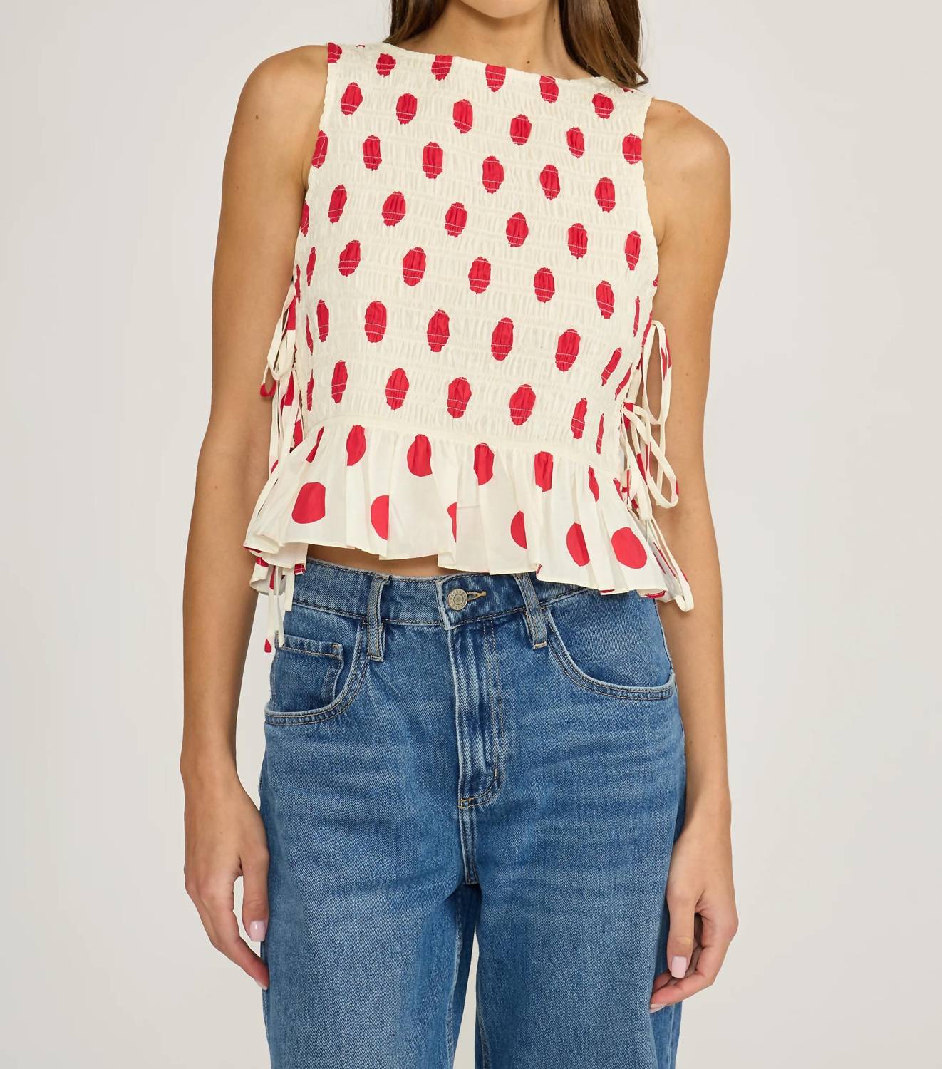 Lucy Paris - Maeve Polka Dot Top