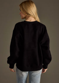 Panache Apparel Support Live Music Sweatshirt in black - women's top - alternate view