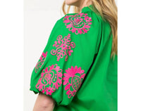 Thml - Embroidered Puff Sleeve Top