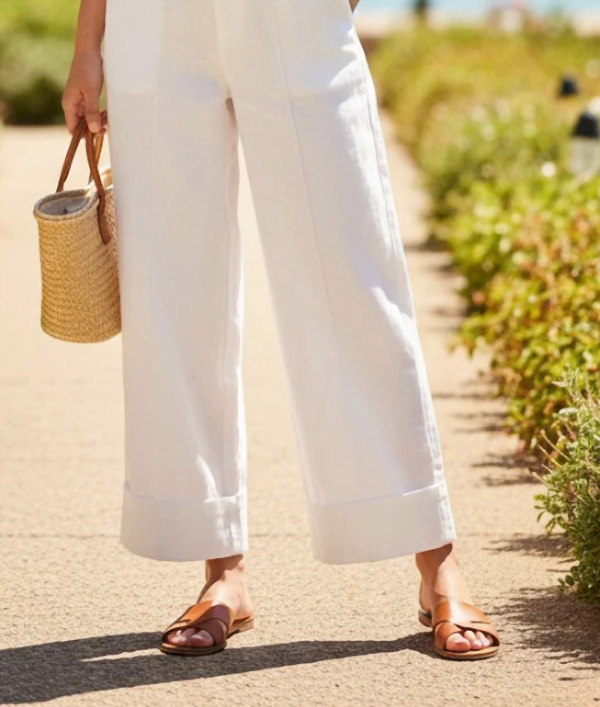 Entro - High Waist Wide Leg Pants