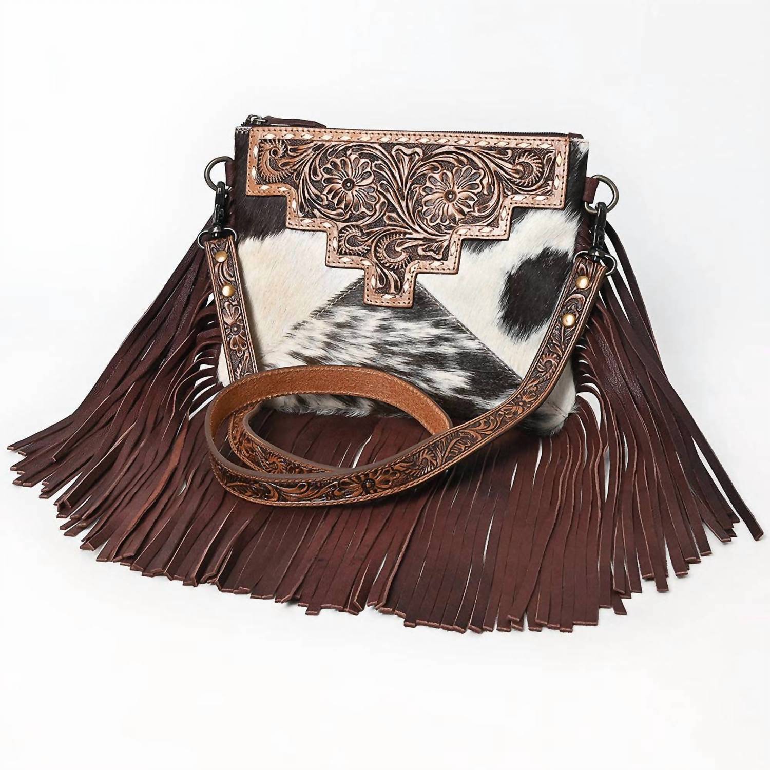 Ohlay - Women's Hand-tooled Leather Western Crossbody Bag