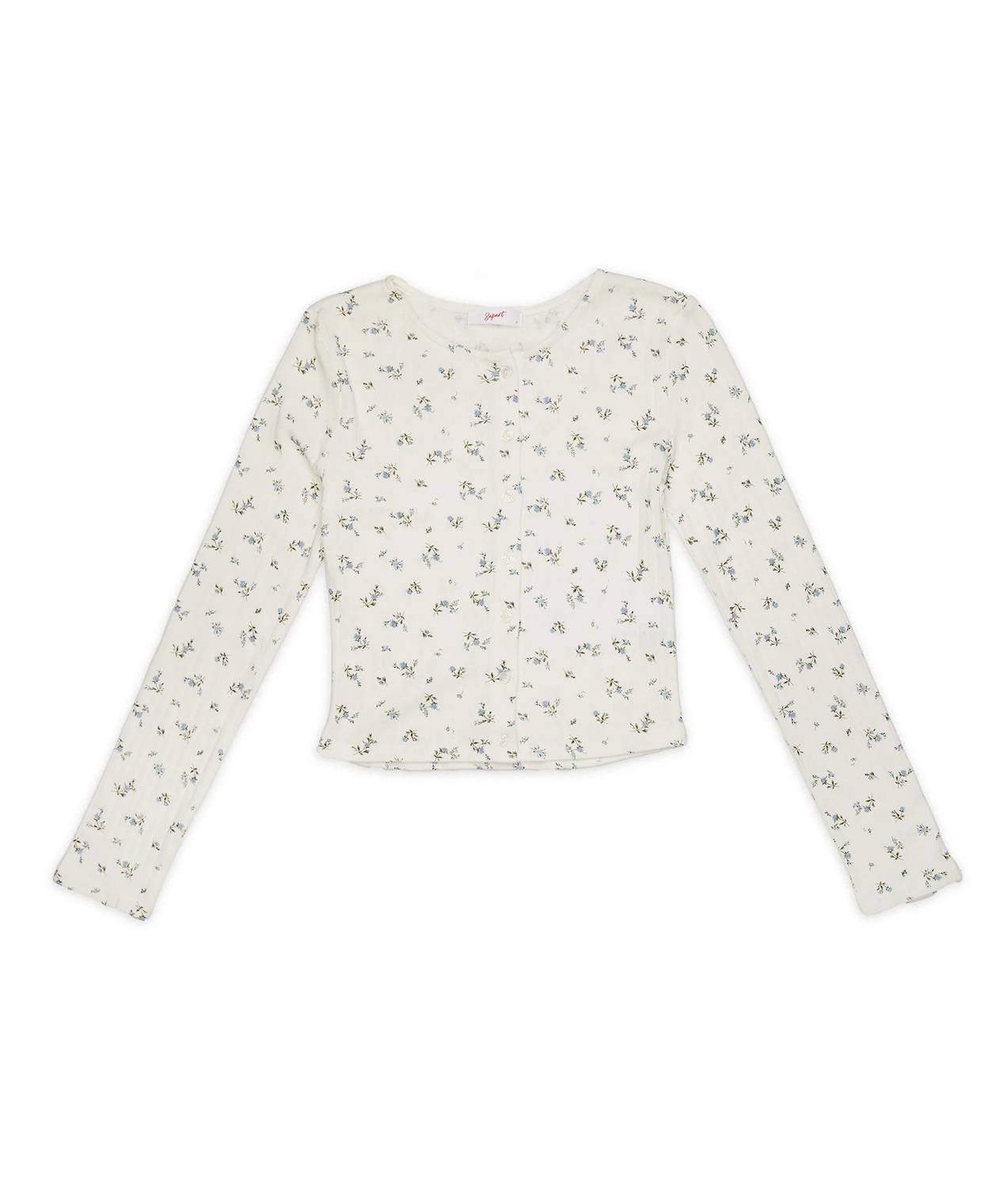 8Apart - Hayes Floral Pointelle Button Down Cardigan