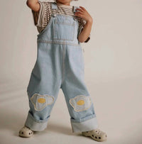 Claude & Co - Kid's Blythe Egg Patch Denim Dungaree