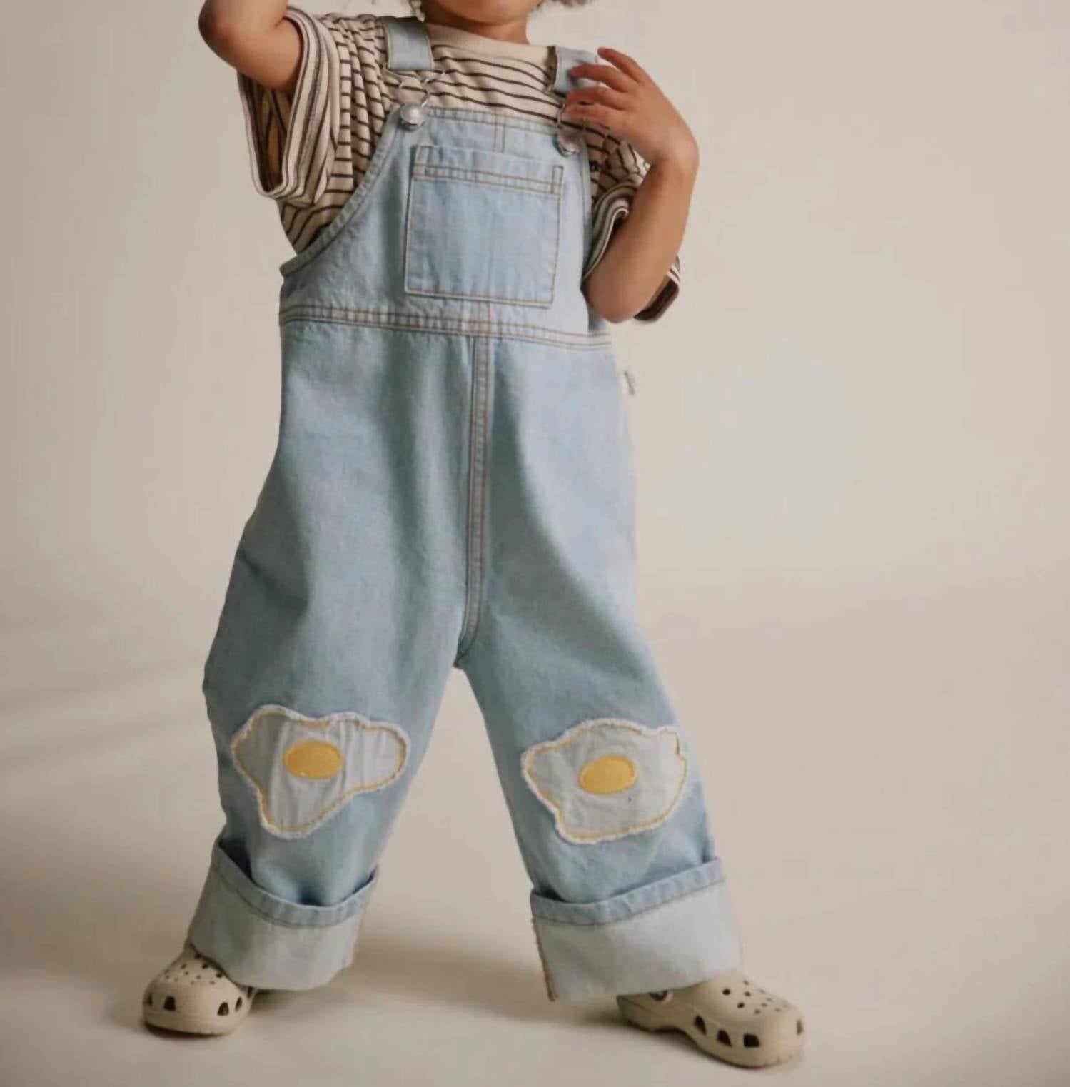 Claude & Co - Kid's Blythe Egg Patch Denim Dungaree