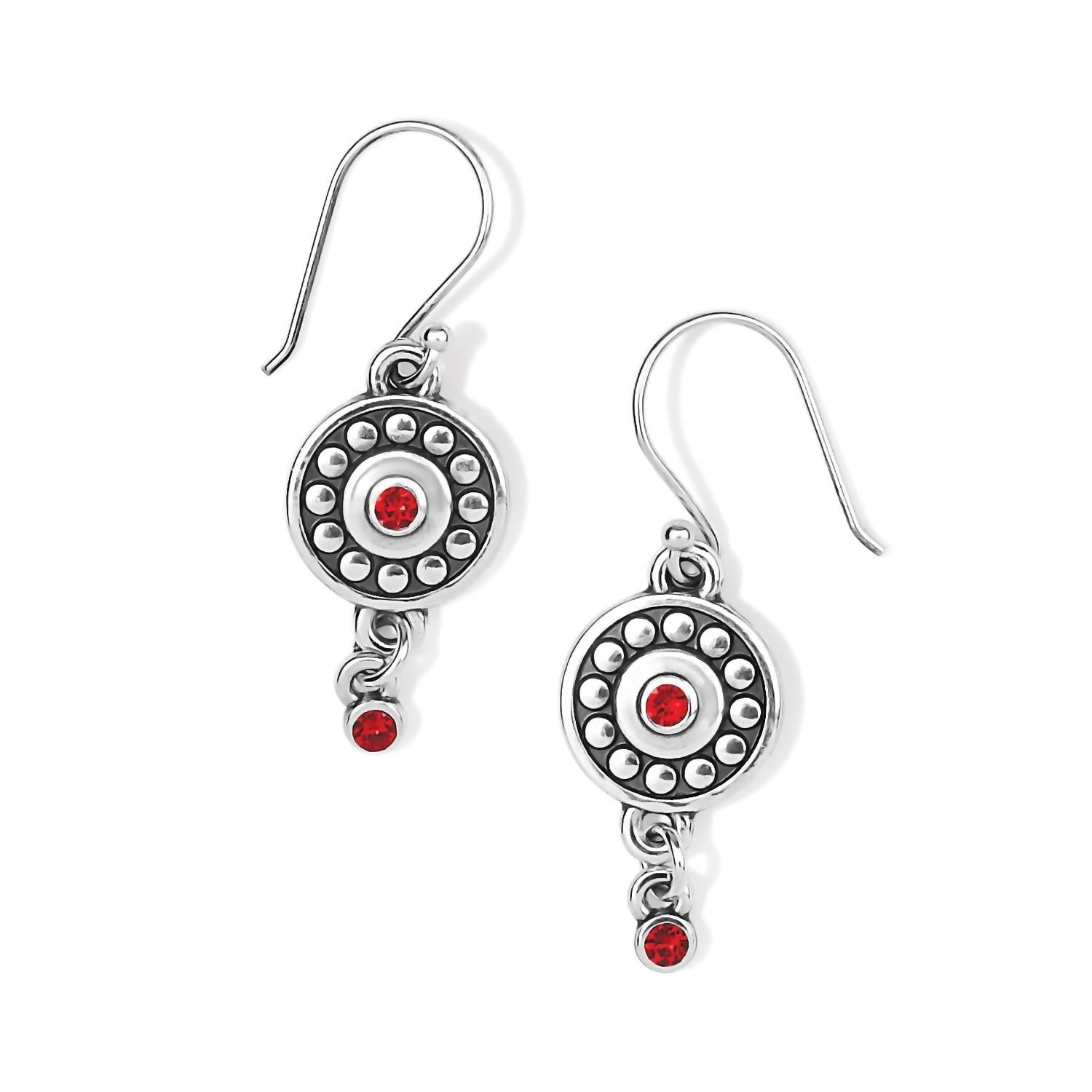 Brighton Women's Pebble Dot Medali Reversible French Wire Earrings in july light siam - women's jewelry