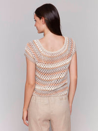 Charlie B - Raglan Cap Sleeve Crochet Top