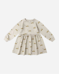 Rylee + Cru Girl's Raglan Dress in taxi - kids' dress - detail view