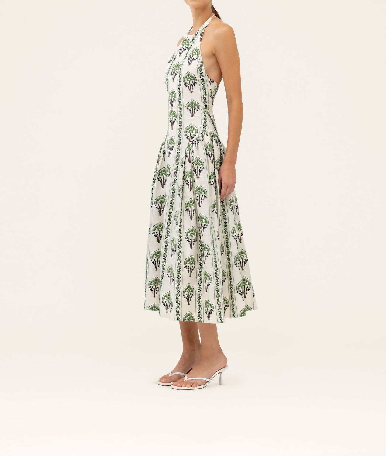 Agua By Agua Bendita - Balsa Moriche Linen Midi Dress