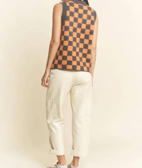 Jade By Jane - Sleeveless V-neck Button Down Vest