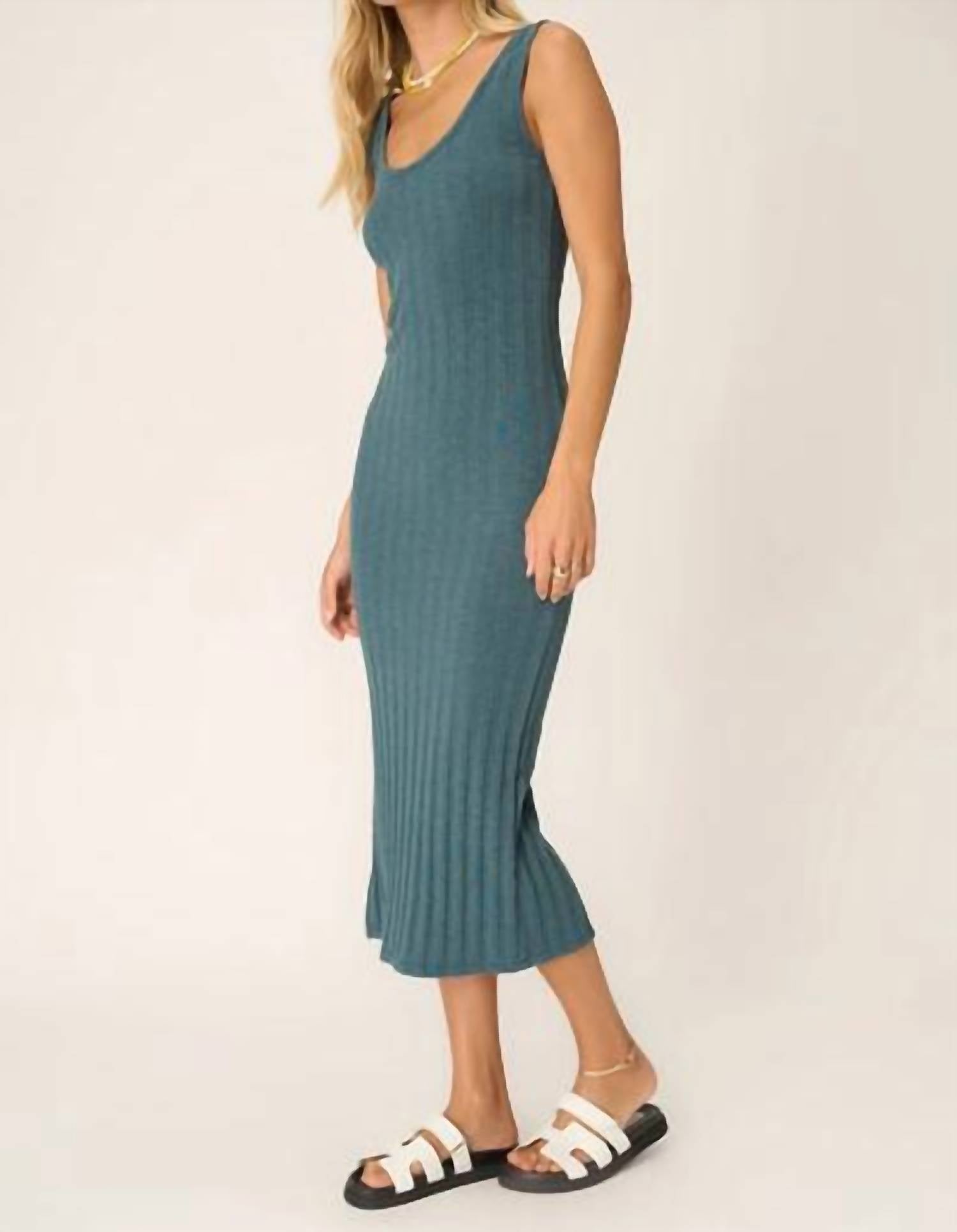Project Social T - WORK IT OUT SCOOP NECK RIB DRESS