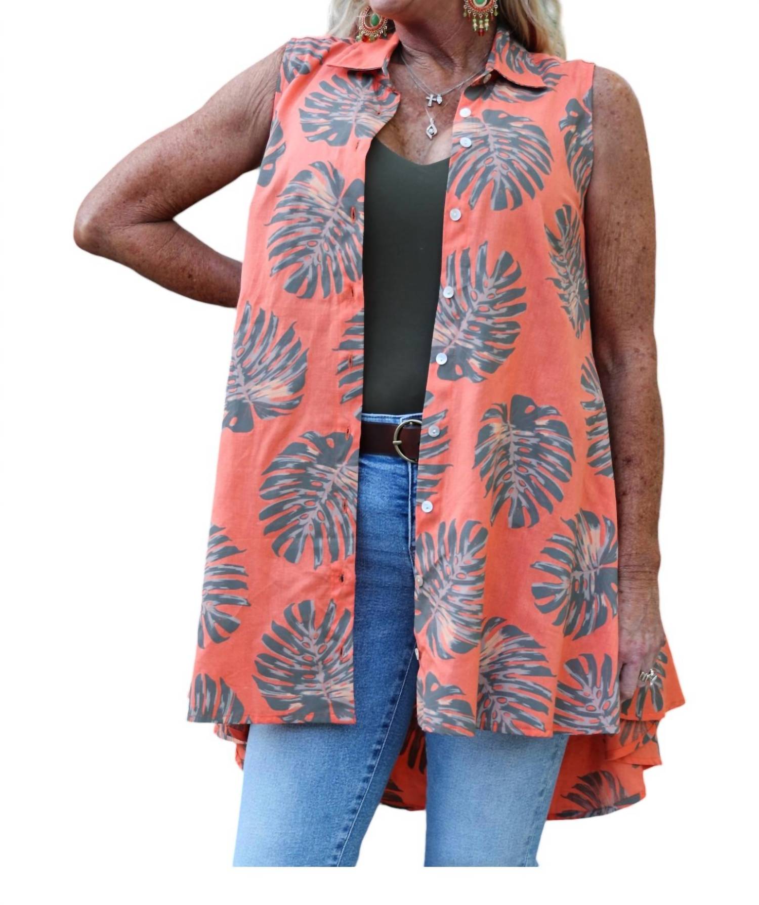 Nu-Look - Palm Leaf High Low Top