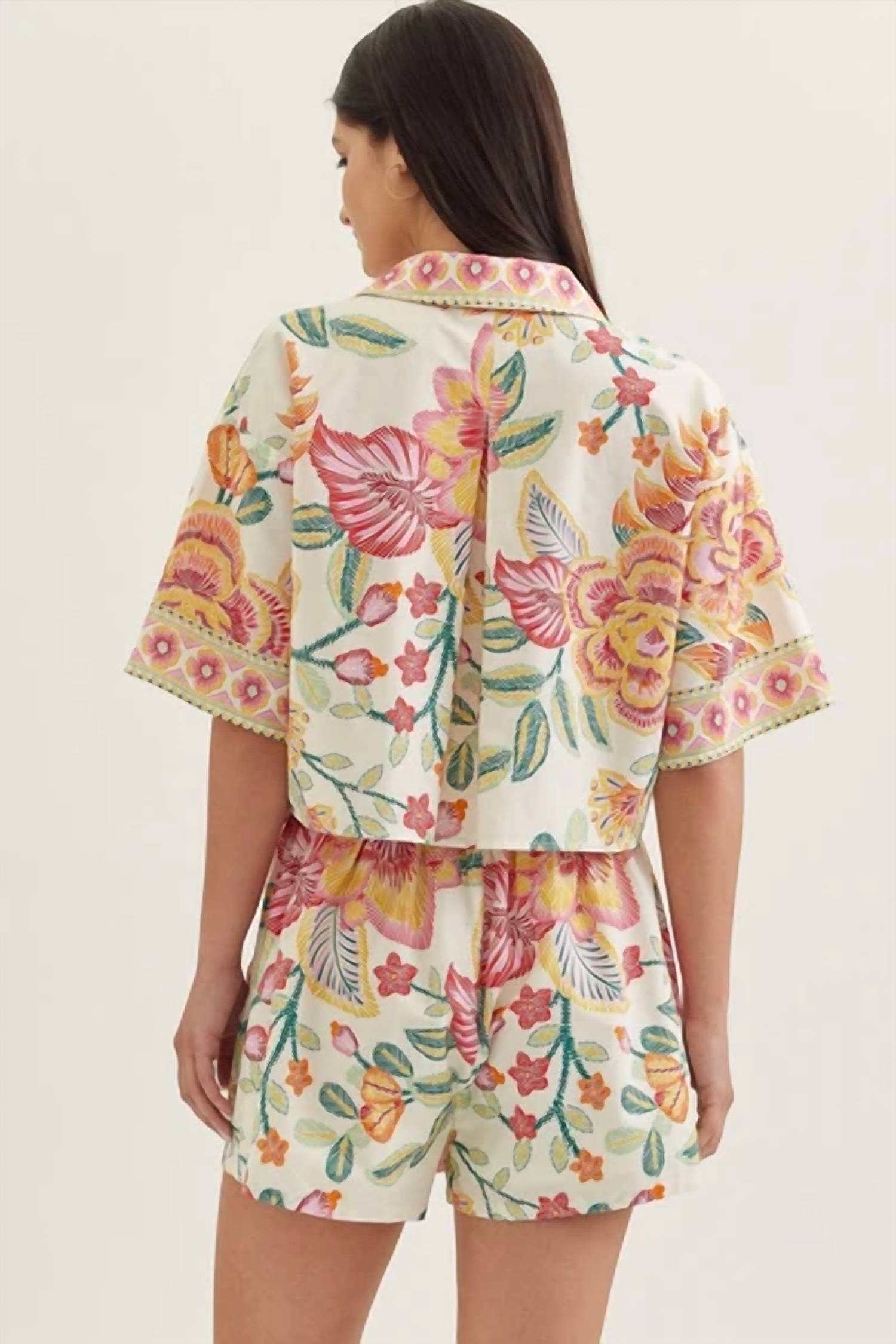 Entro - Botanical Print Top