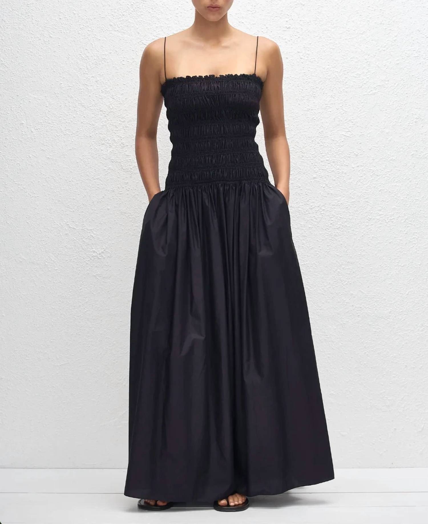Matteau - Shirred Drop Waist Dress