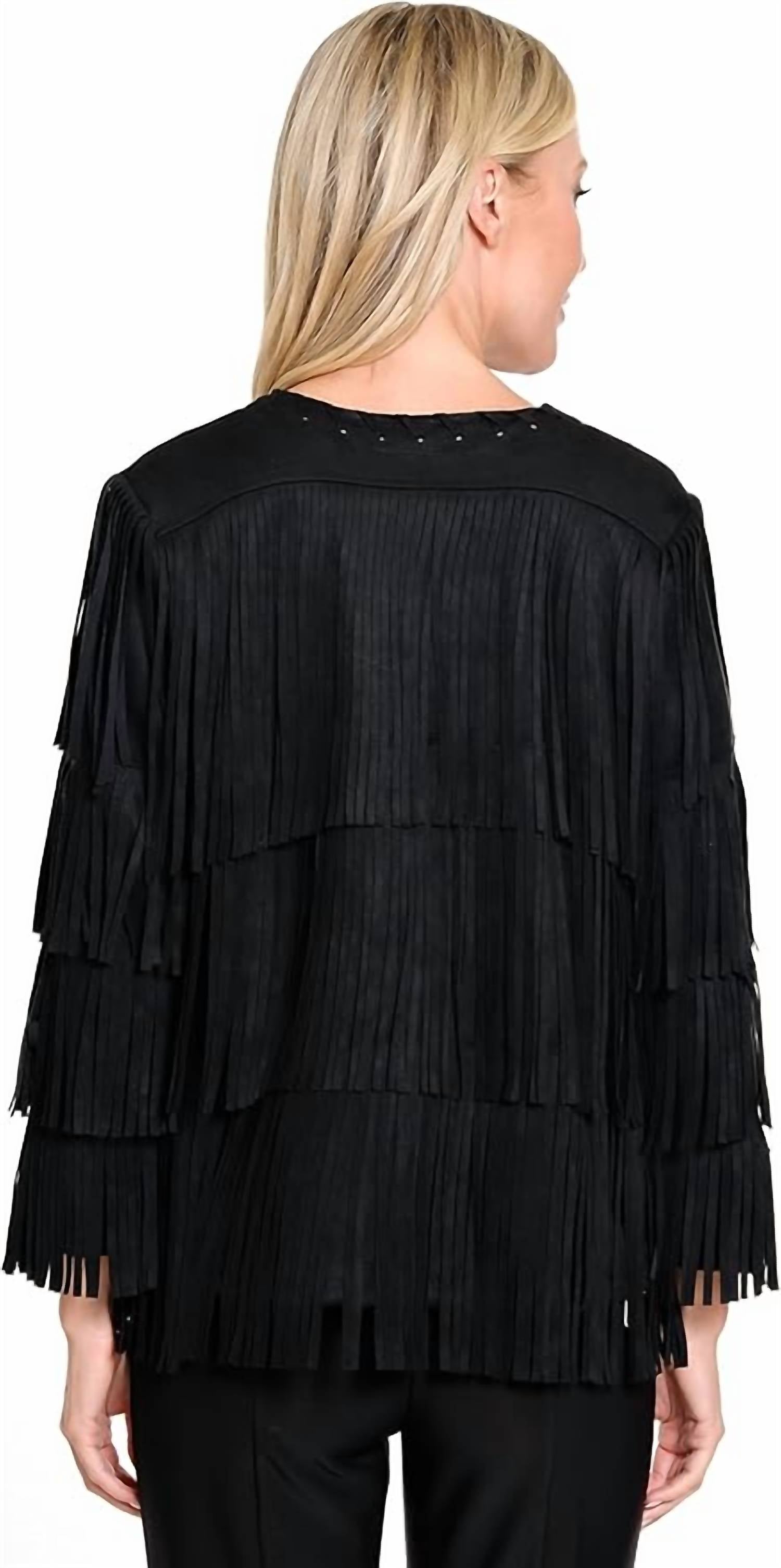 Ali Miles - Faux Suede Fringe Jacket
