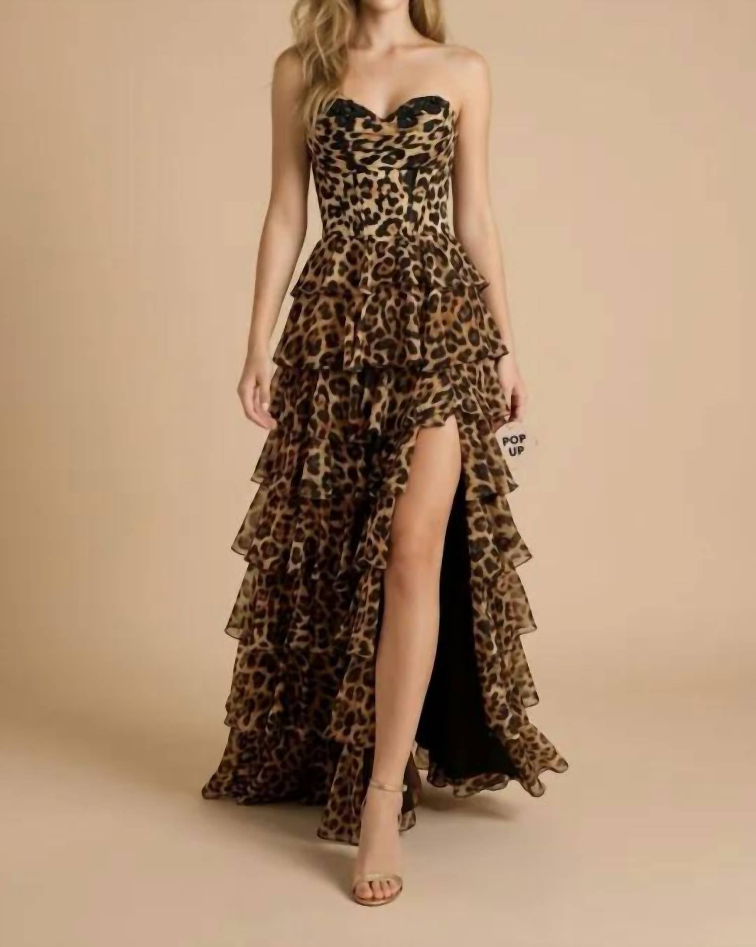 Couture Lee - Ruffled A-line Prom Dress
