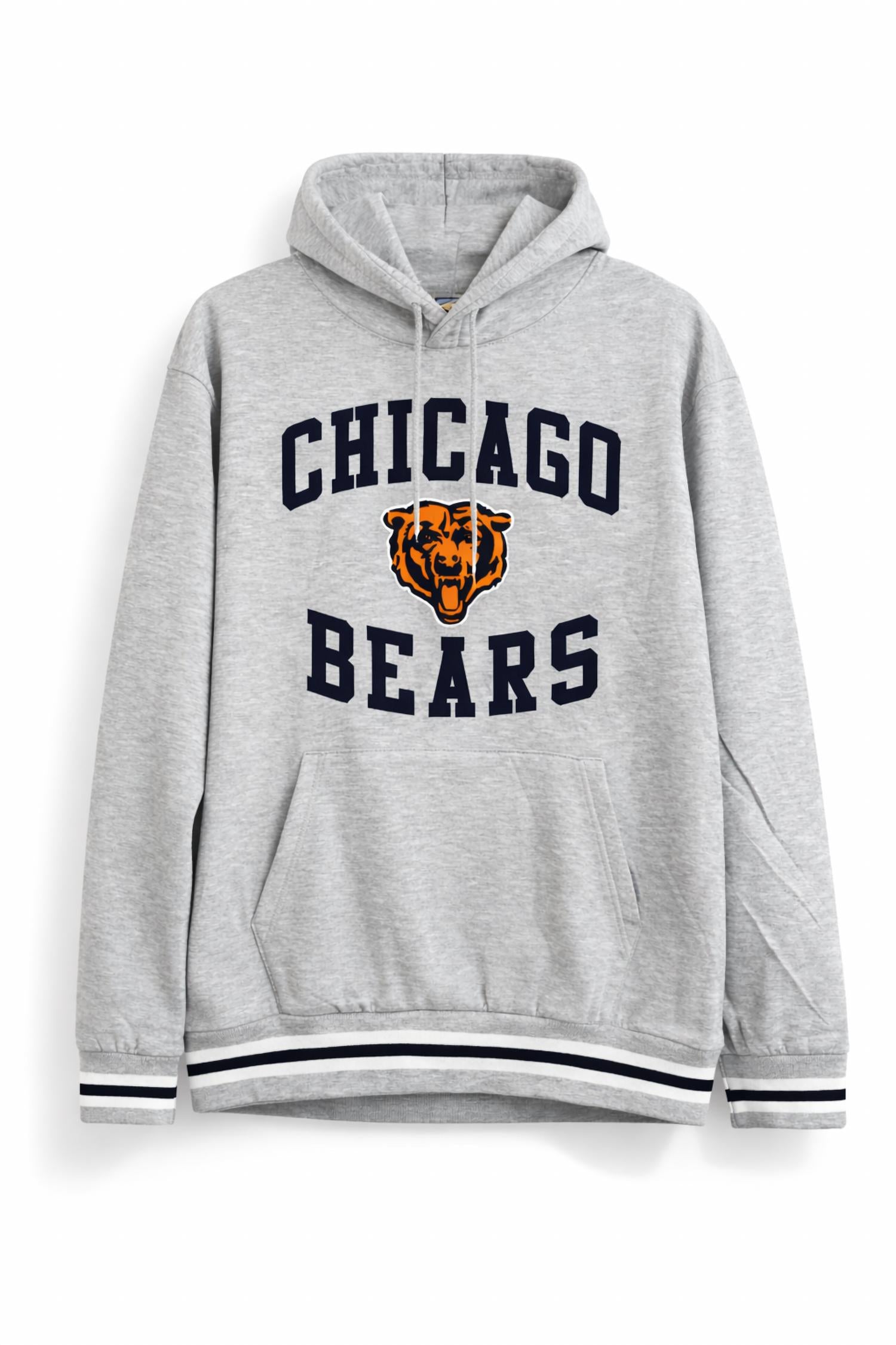Ultra Game - Men's Nfl Chicago Bears Big Logo Super Soft Hoodie Sweatshirt
