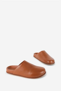 INTENTIONALLY BLANK Women's Agatha Slip-on Mule in brown - women's shoe - detail view