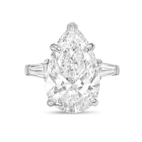 Diana M Jewels - Women's Pear & Baguette Lab-Grown Diamond Ring (12.00 Ct) - Luxe