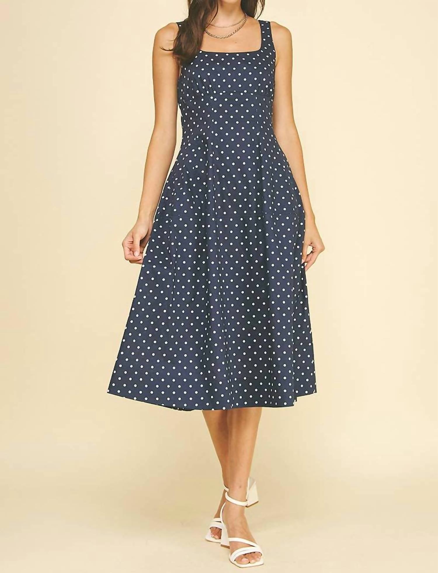 Pinch - Weekend Stroll Polka Dot Midi Dress