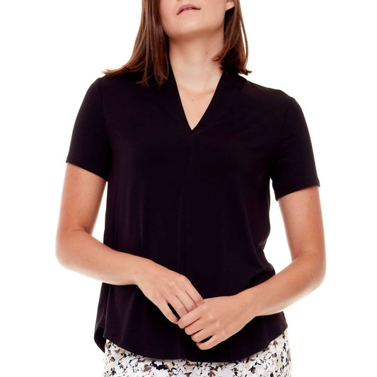 Bamboo Short Sleeve Vneck Top