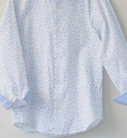 Leo & Zachary - Boys' Floral Long Sleeve Dress Shirt