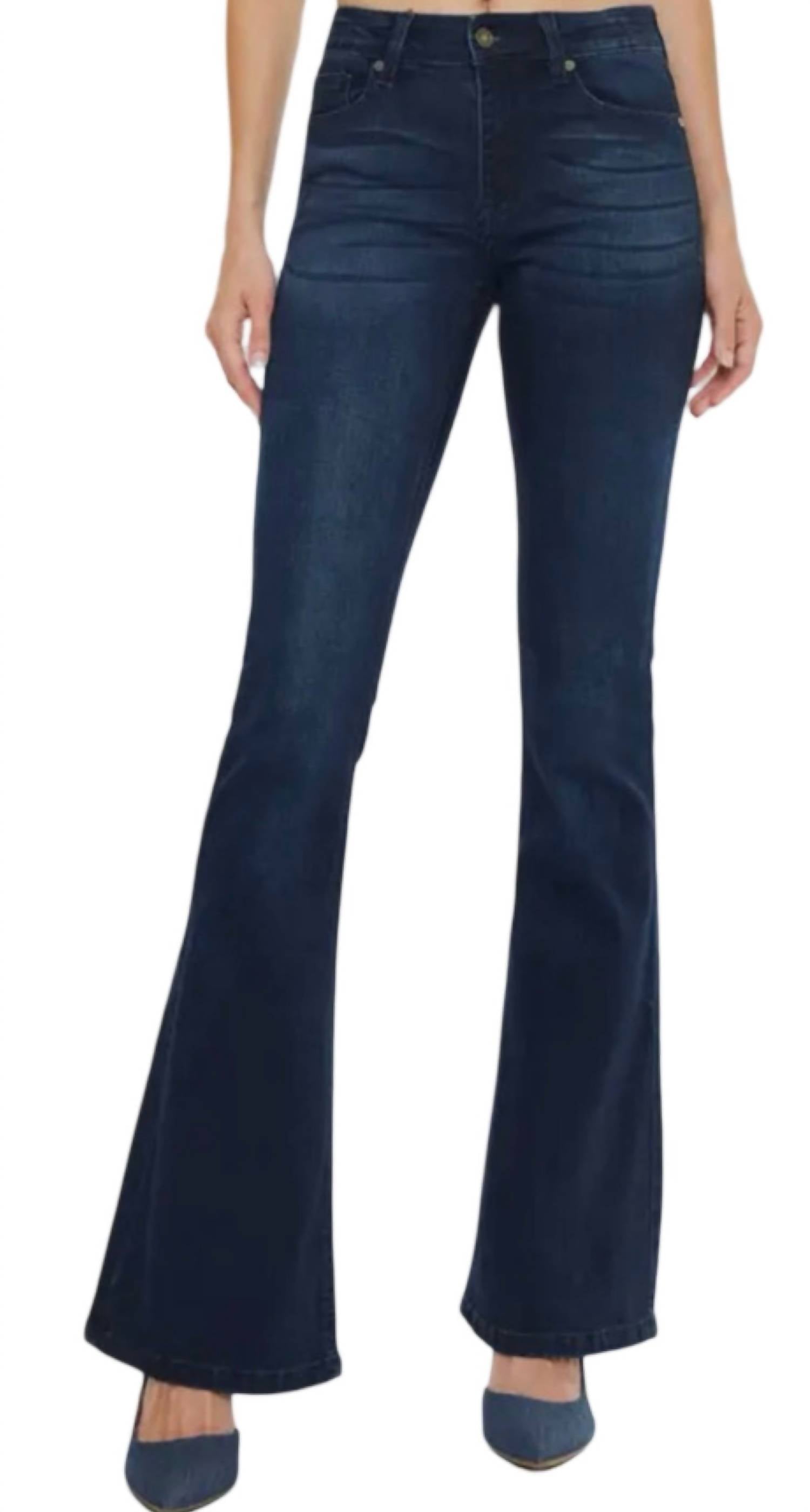 Kancan - Women's Mid Rise Flare Jeans