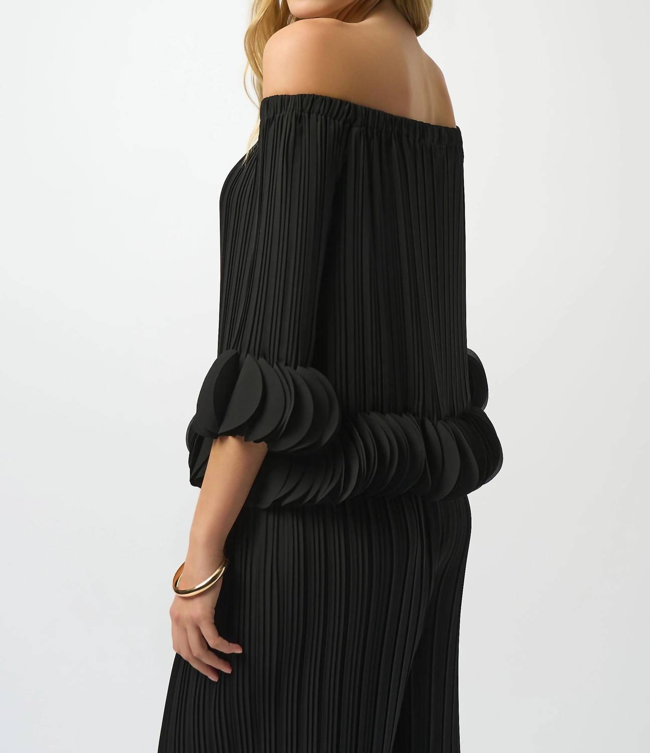 Joseph Ribkoff - Lightweight Pleated Off-shoulder Top