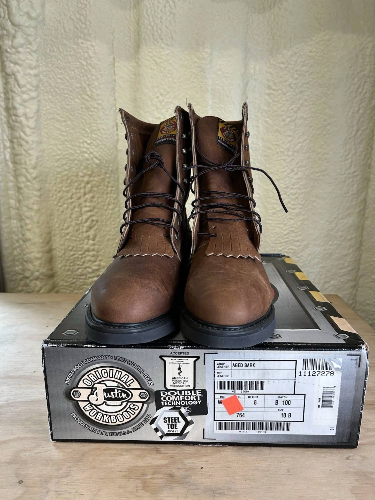 Justin - Men's Round Steel Toe Work Boot
