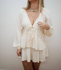 Minkpink - Estelle Tie Front Blouse Top
