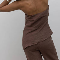 Collective - Draped Strapless Linen Top